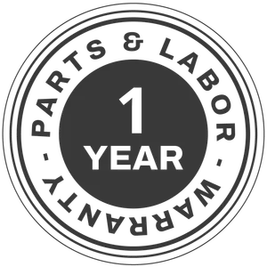 1-Year Parts & Labor Warranty