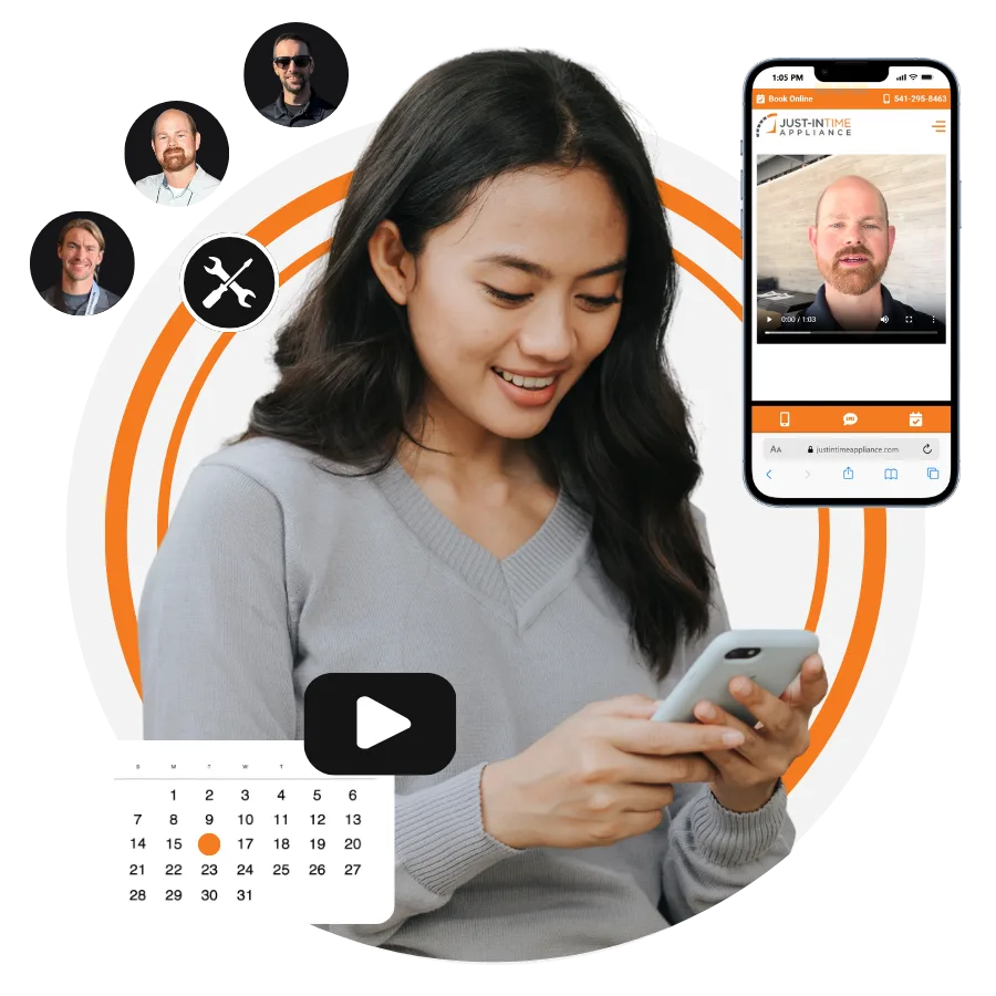 Just-in Time virtual service call — schedule a 15-minute video diagnosis