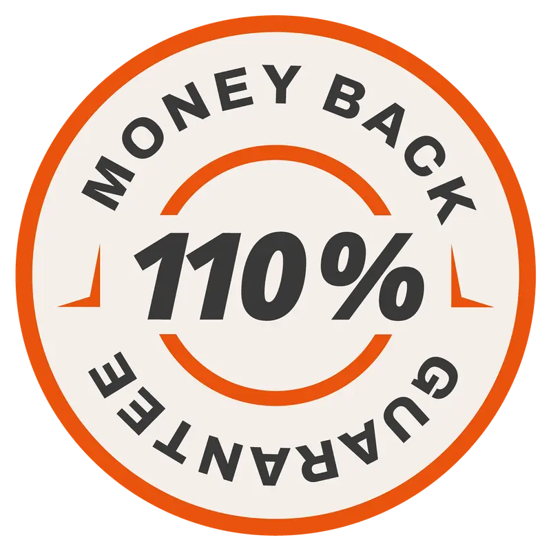 110% Money Back Guarantee