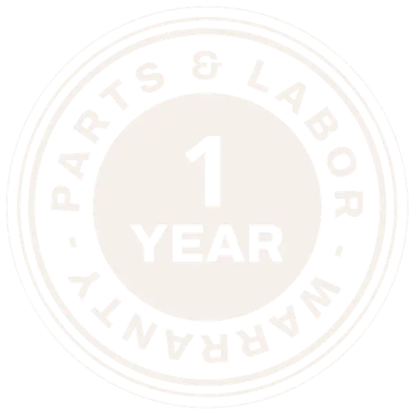 1-Year Parts & Labor Warranty