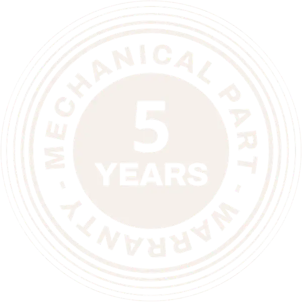 5-Year Mechanical Part Warranty